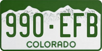 CO license plate 990EFB