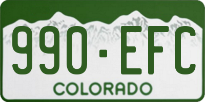 CO license plate 990EFC