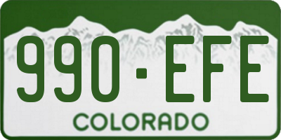 CO license plate 990EFE