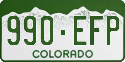 CO license plate 990EFP