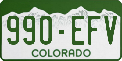 CO license plate 990EFV