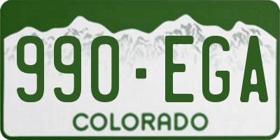 CO license plate 990EGA