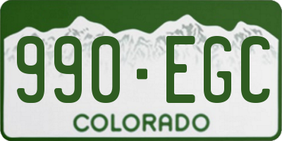 CO license plate 990EGC