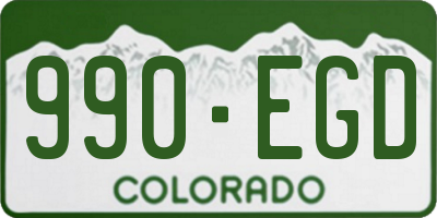 CO license plate 990EGD