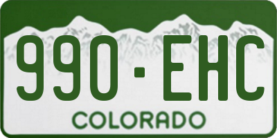 CO license plate 990EHC