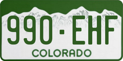 CO license plate 990EHF