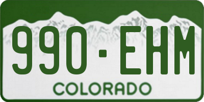 CO license plate 990EHM