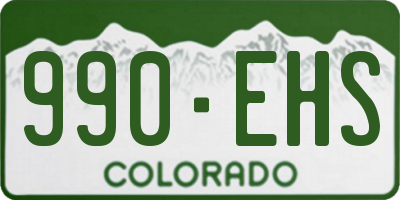 CO license plate 990EHS
