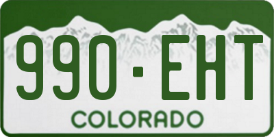CO license plate 990EHT