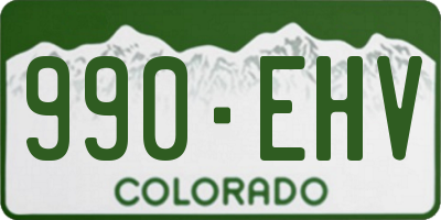 CO license plate 990EHV