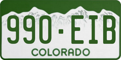 CO license plate 990EIB
