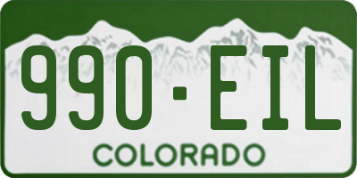 CO license plate 990EIL
