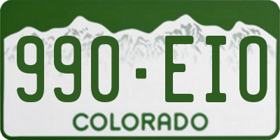CO license plate 990EIO