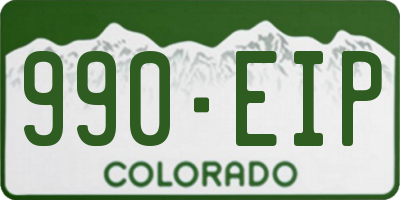 CO license plate 990EIP