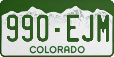 CO license plate 990EJM