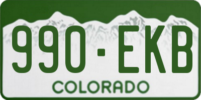 CO license plate 990EKB