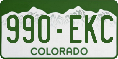 CO license plate 990EKC