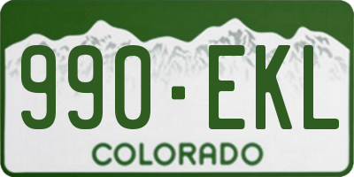 CO license plate 990EKL