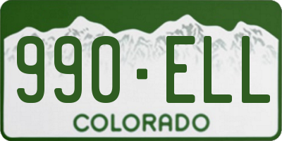 CO license plate 990ELL