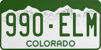 CO license plate 990ELM