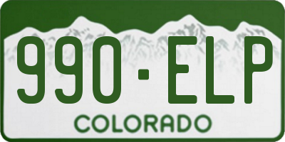 CO license plate 990ELP
