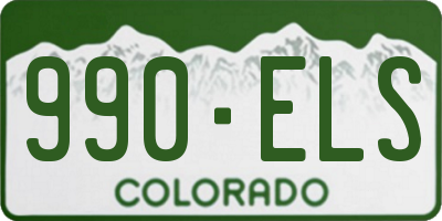 CO license plate 990ELS
