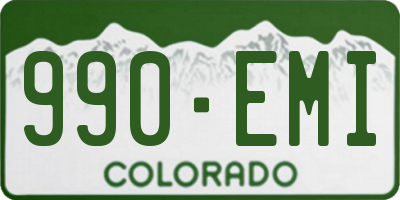 CO license plate 990EMI