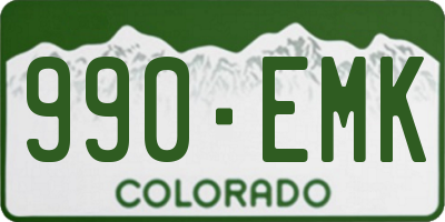 CO license plate 990EMK