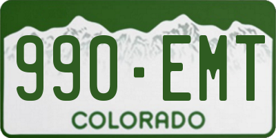 CO license plate 990EMT