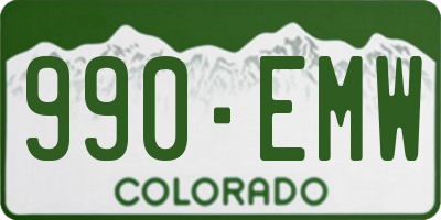 CO license plate 990EMW