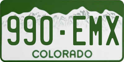 CO license plate 990EMX