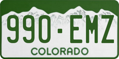 CO license plate 990EMZ