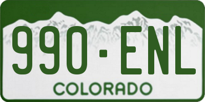CO license plate 990ENL