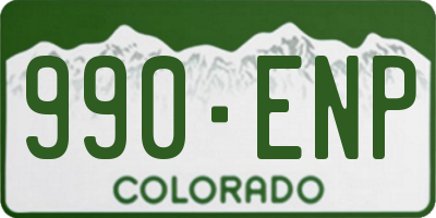 CO license plate 990ENP