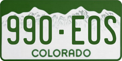 CO license plate 990EOS