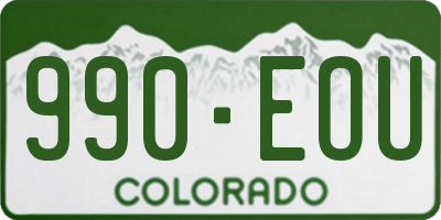 CO license plate 990EOU