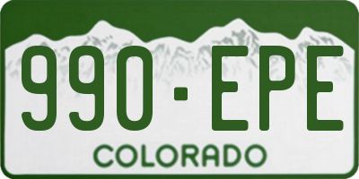 CO license plate 990EPE