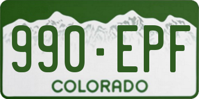 CO license plate 990EPF