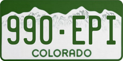 CO license plate 990EPI