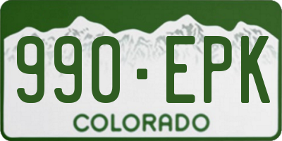 CO license plate 990EPK