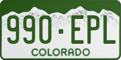 CO license plate 990EPL