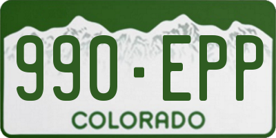CO license plate 990EPP