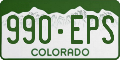 CO license plate 990EPS