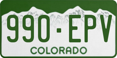 CO license plate 990EPV