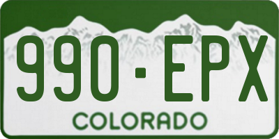 CO license plate 990EPX