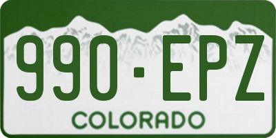 CO license plate 990EPZ