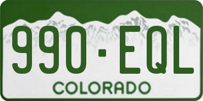 CO license plate 990EQL