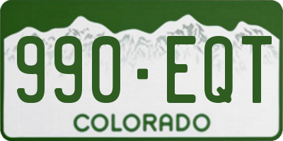CO license plate 990EQT