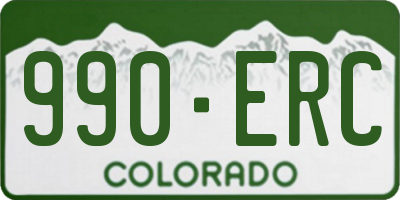 CO license plate 990ERC