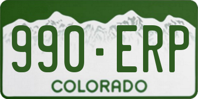 CO license plate 990ERP